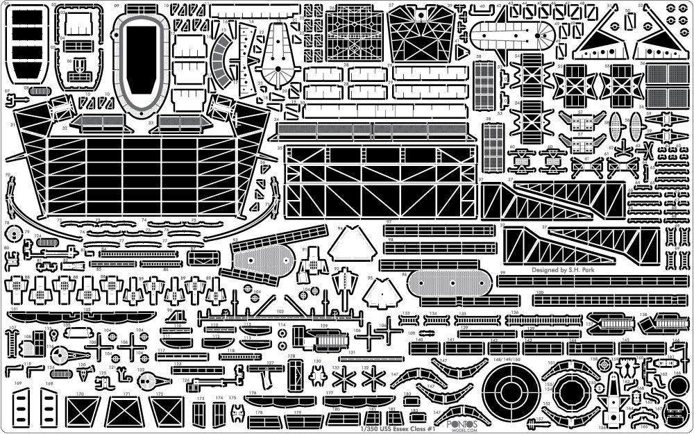 Pontos 35004F1 USS CV-10 Yorktown 1944 Detail Up Set 1/350 – immagine 12