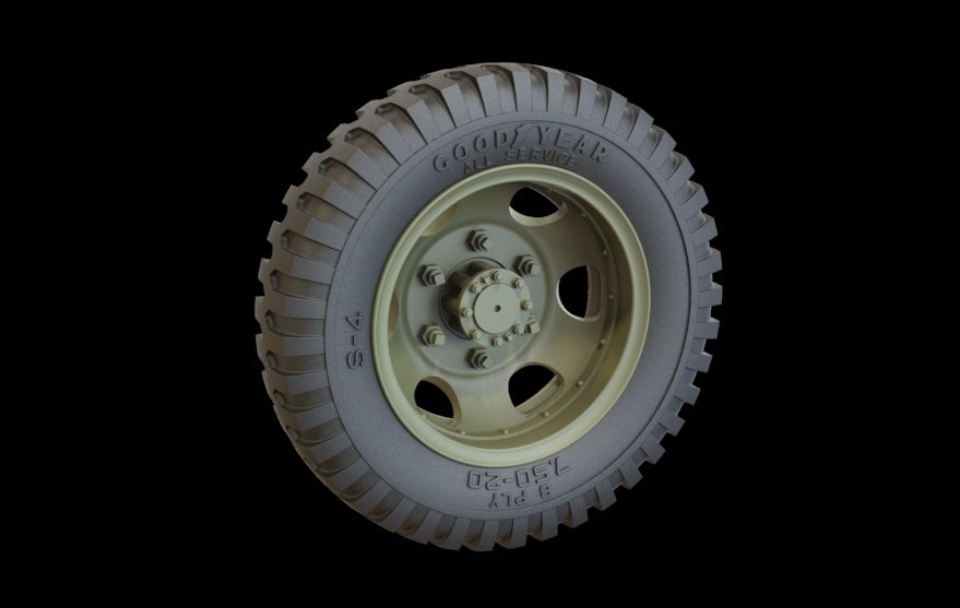 Panzer Art RE35-318 Studebacker road wheels set (Goodyear) 1/35 – immagine 3