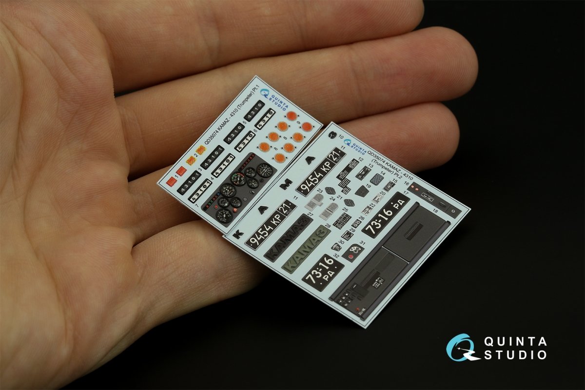 Quinta Studio QD35074 KAMAZ 4310 3D-Printed &amp;amp; coloured Interior on decal paper (Trumpeter) 1/35 – immagine 2