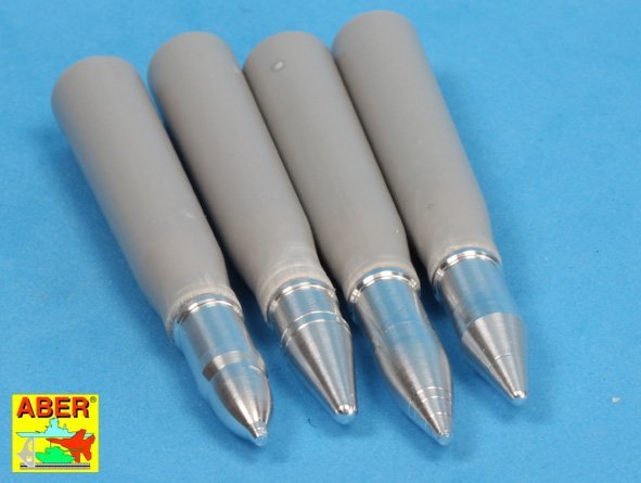 Aber 16073 Panzer IV various 7,5 cm ammo projectiles x 12 pcs. 1/16 – immagine 4