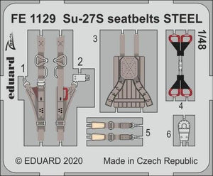 Ceintures de sécurité Eduard FE1129 Su-27S STEEL KITTY HAWK 1/48