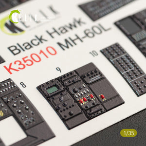 KELIK K35010 MH-60L BLACK HAWK INTERIOR 3D DECALS FOR KITTY HAWK KIT 1/35 – immagine 7