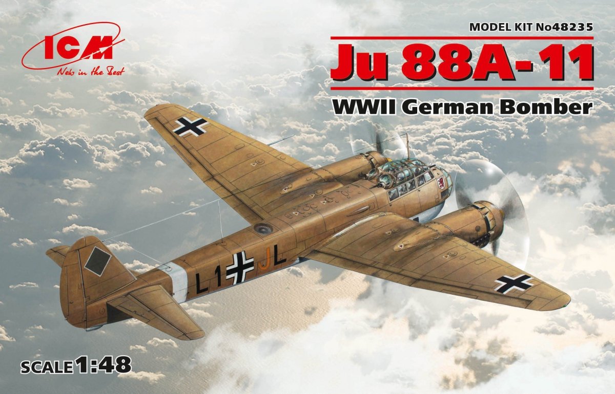 ICM 48235 Ju 88A-11, WWII German Bomber 1/48