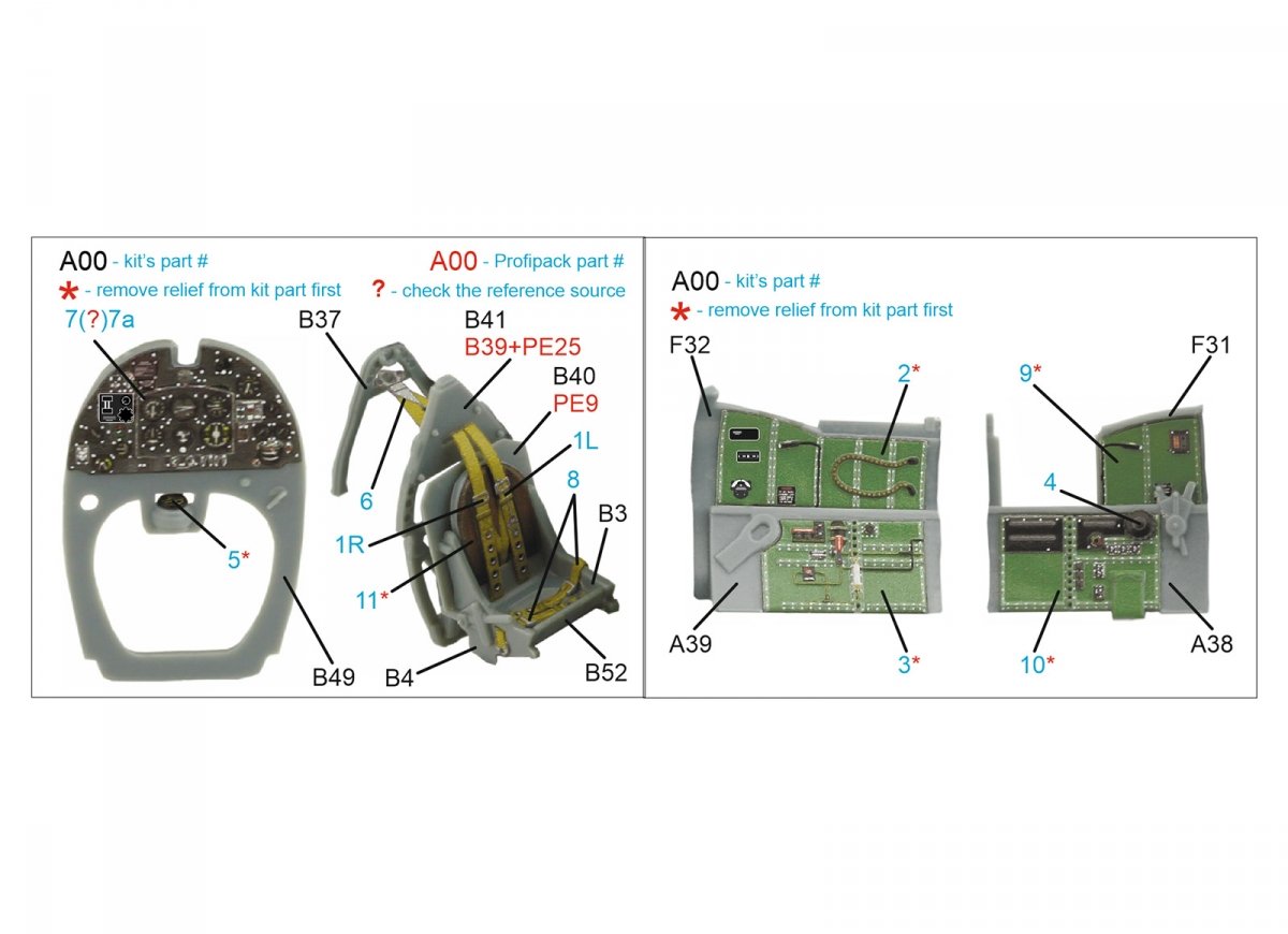 Quinta Studio QD72043 Spitfire Mk.VIII 3D-Printed &amp;amp; coloured Interior on decal paper (Eduard) 1/72 – immagine 2