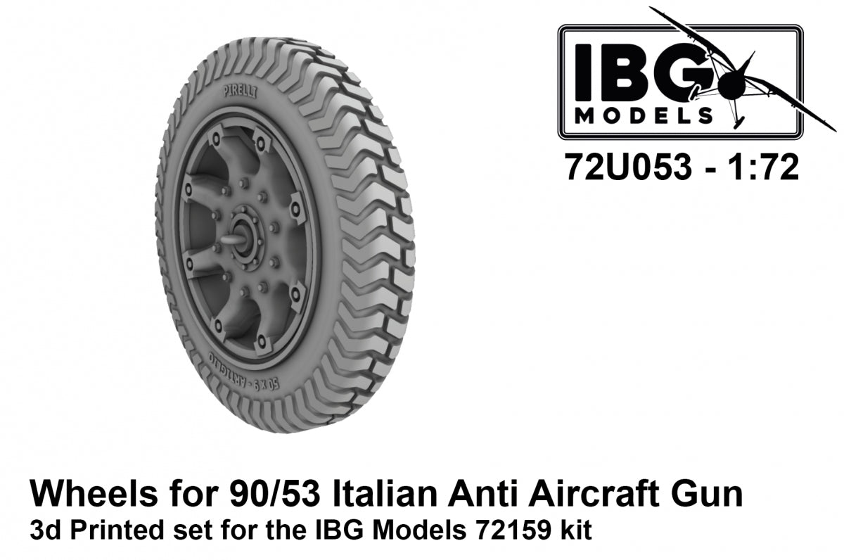 Roues IBG 72U053 pour canon antiaérien italien 90/53 à l'échelle 1/72