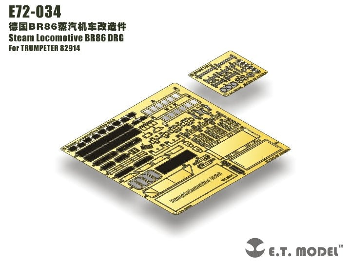 E.T. Model E72-034 Steam Locomotive BR86 DRG (For HOBBY BOSS 82914) 1/72 – imagen 5