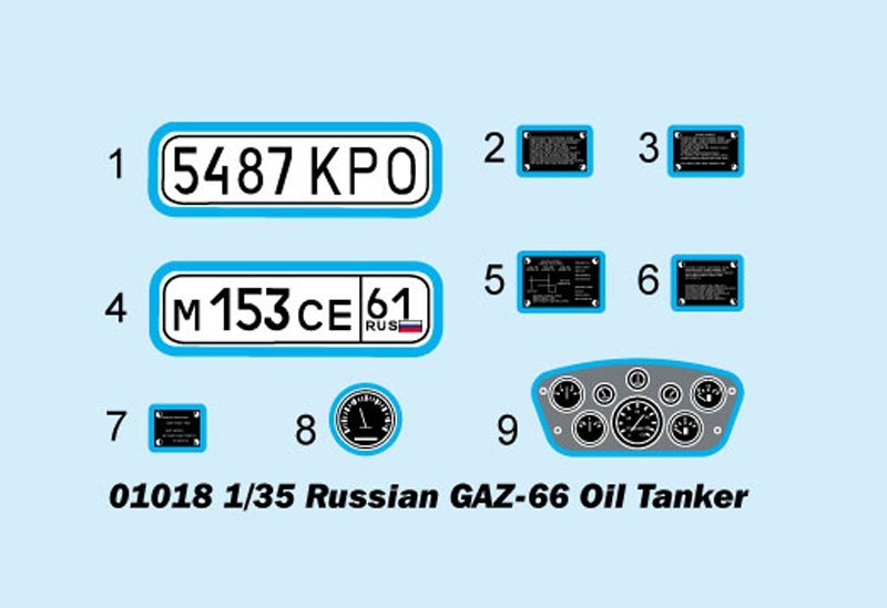 Trumpeter 01018 Russian GAZ-66 Oil Tanker – immagine 4