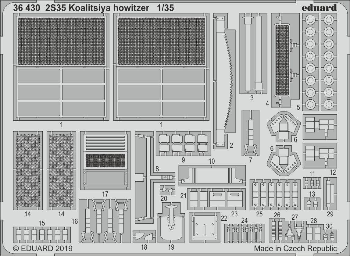 Eduard 36430 2S35 Koalitsiya howitzer 1/35 ZVEZDA