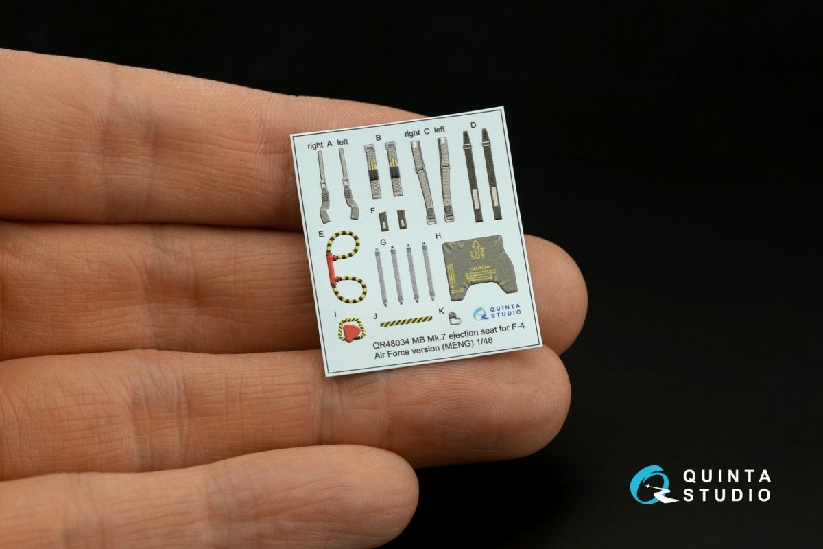 Quinta Studio QD+48342 F-4G tardif Intérieur imprimé en 3D et coloré sur papier décalcomanie (Meng) (avec pièces en résine imprimées en 3D) 1/48 – image 14