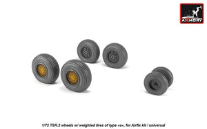 Armory Models AW72414 BAC TSR.2 wheels w/ weighted tires, type “a” (DL) 1/72 – immagine 2
