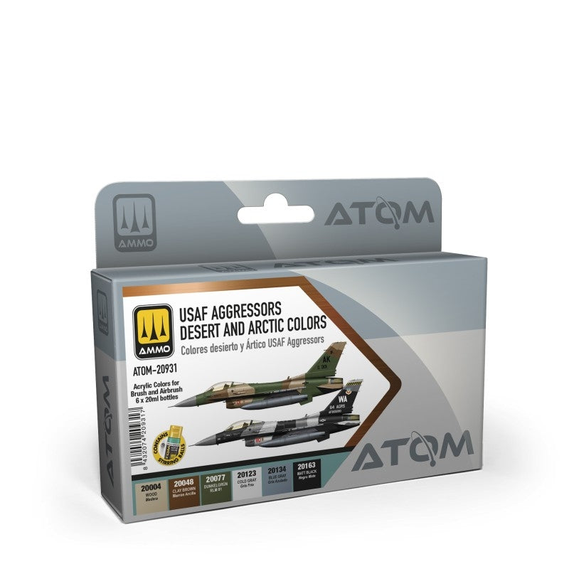 AMMO by Mig Jimenez 20931 ATOM USAF Aggressors Desert and Artic colors Set