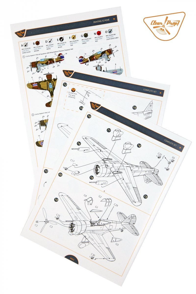 Clear Prop! CP72022 H-75N Hawk STARTER KIT 1/72 – immagine 6