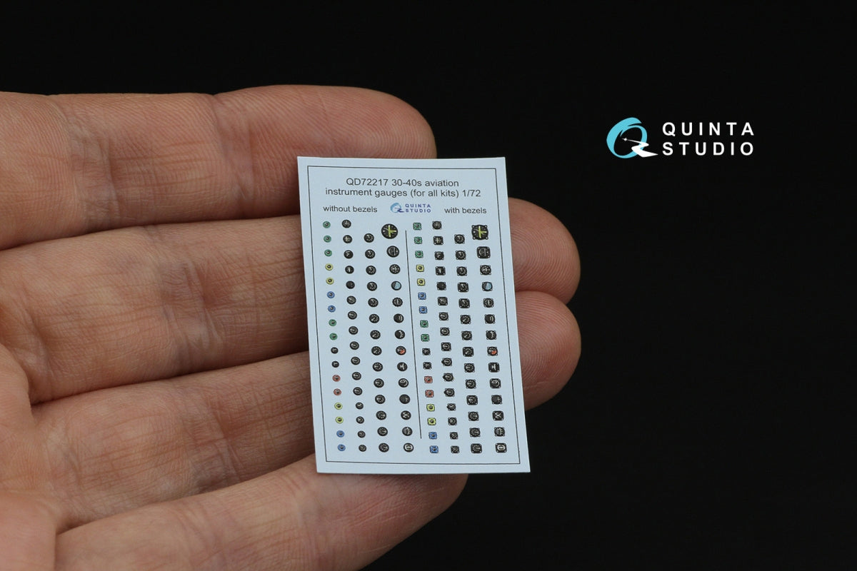 Quinta Studio QD72217 1930-1940s aviation instrument gaugies (for all kits) 1/72 – imagen 2