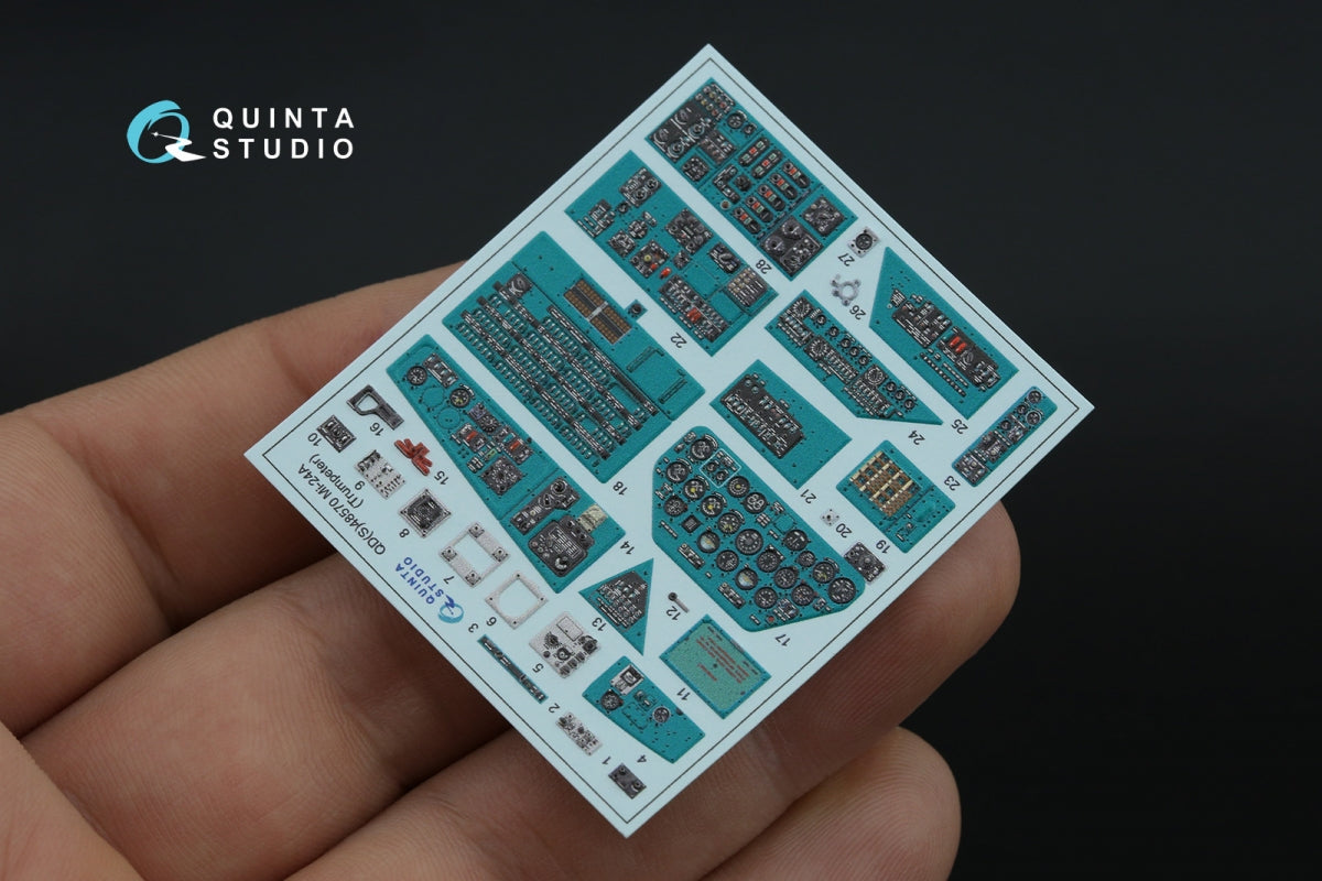 Quinta Studio QDS-48570 Mi-24A 3D-Printed &amp;amp; coloured Interior on decal paper (Trumpeter) (small version) 1/48 – immagine 4
