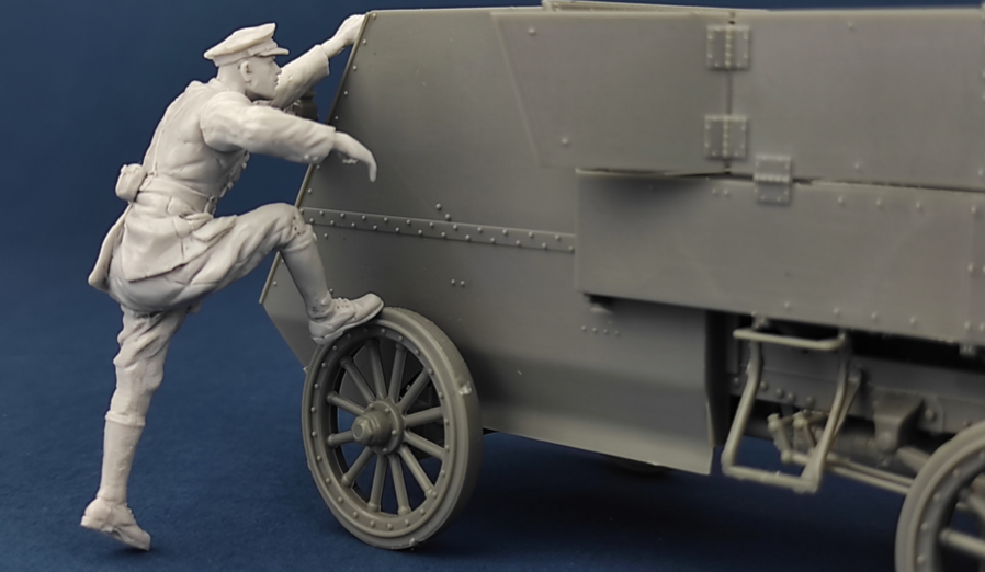 Copper State Models F35-031 Canadian Motor MG Brigade Crewman getting in 1/35 – Bild 2