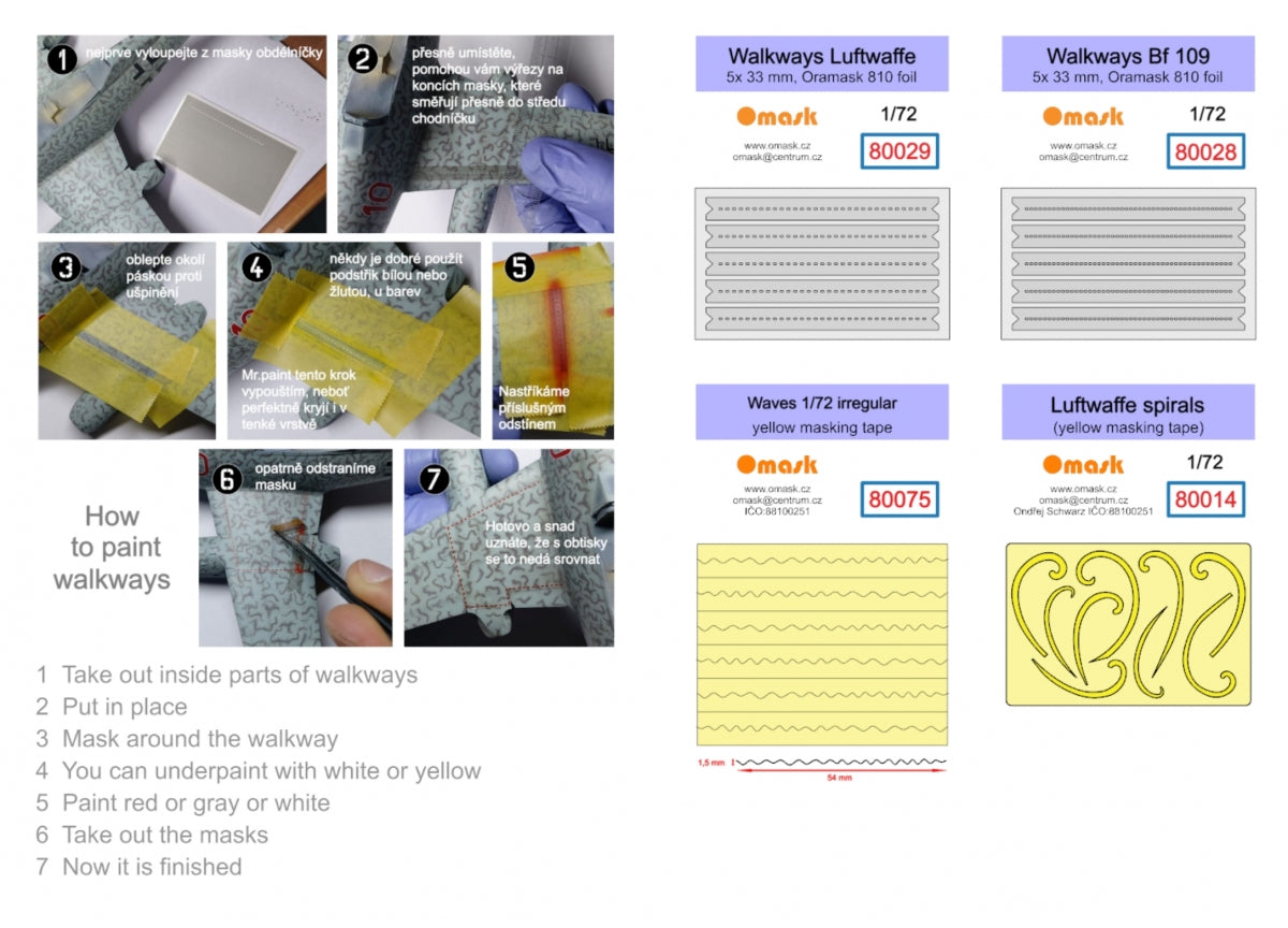 Omask 80080 Concentric circles 2-30 mm (yellow masking tape) – zdjęcie 2