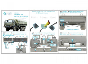 Quinta Studio QD35074 KAMAZ 4310 3D-Printed &amp;amp; coloured Interior on decal paper (Trumpeter) 1/35 – immagine 8