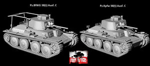 First to Fight First To Fight PL091 Niemiecki lekki czołg Pzkpfw 38(t) Ausf. C / Panzerbefehlswagen (Pzbfwg) 38(t) 1/72 – Bild 3