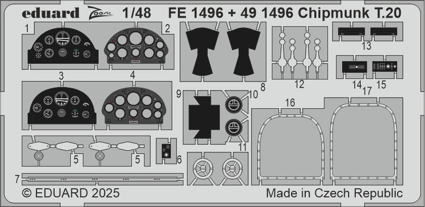 Eduard FE1496 Chipmunk T.20 detail set AIRFIX 1/48