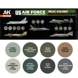 AK Interactive RCS120 US Air Force and ANG Aircraft Colors 1960s-1980s 8x17ml – immagine 2