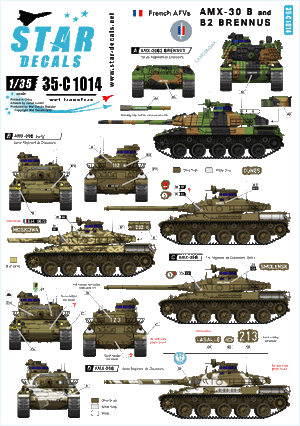 Star Decals 35-C1014 French AMX-30 B and AMX-30 B2 BRENNUS 1/35