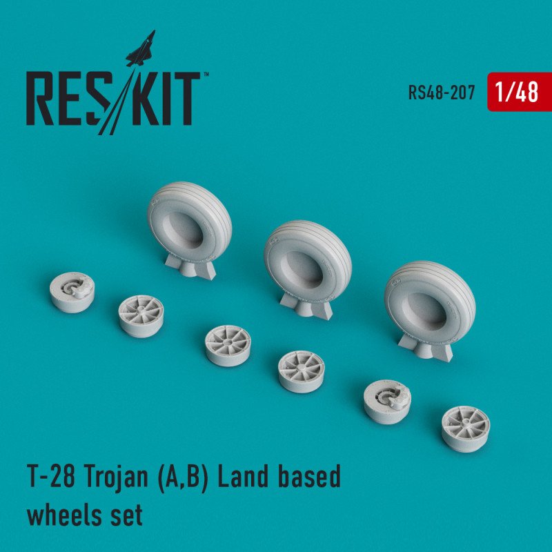 RESKIT RS48-0207 T-28 Trojan (A,B) Jeu de roues terrestres 1/48
