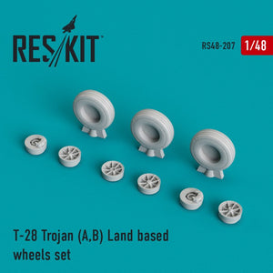 RESKIT RS48-0207 T-28 Trojan (A,B) Land based wheels set 1/48