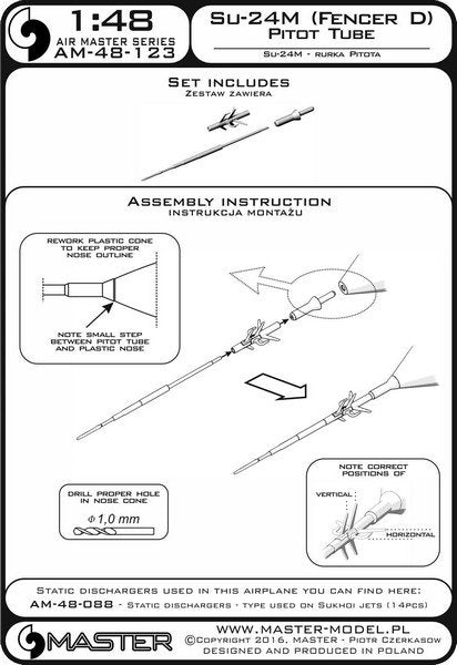 Master AM-48-123 Sukhoi Su-24M (Fencer D) - Pilot Tube 1/48 – immagine 4