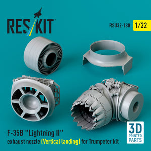 RESKIT RSU32-0180 F-35B &amp;quot;Lightning II&amp;quot; exhaust nozzle (Vertical landing) for Trumpeter kit (3D printed) 1/32 – zdjęcie 3