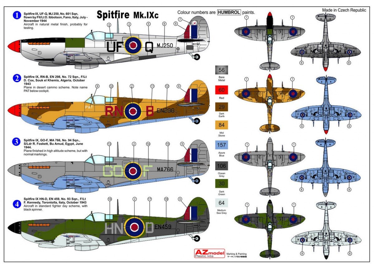 AZ Model AZ7390 Supermarine Spitfire Mk.IXc &amp;quot;MTO&amp;quot; (1/72) – image 2