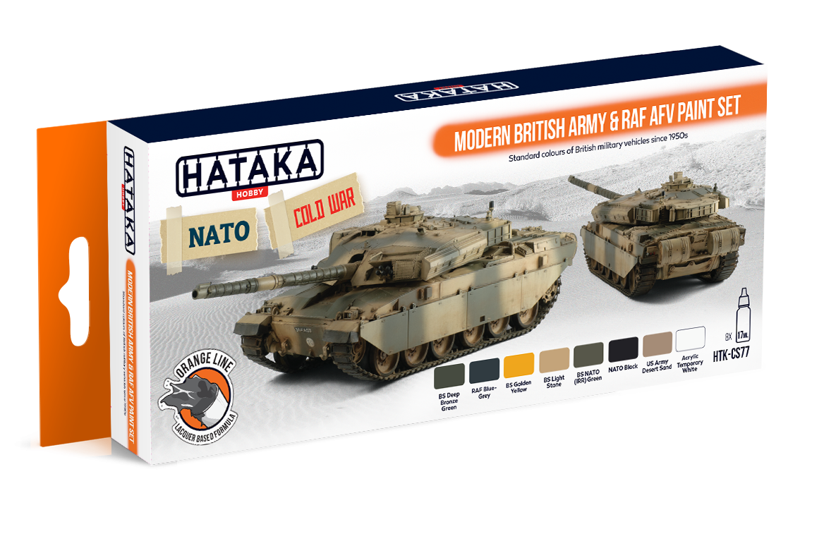 Hataka HTK-CS77 Modern British Army &amp; RAF AFV paint set 8x17ml