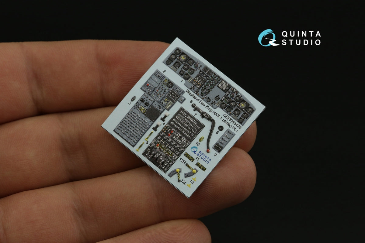 Quinta Studio QD48429 Westland Sea King HAS.1 3D-Printed &amp;amp; coloured Interior on decal paper (Airfix) 1/48 – zdjęcie 7