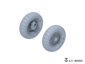 E.T. Model P35-139 WWII German Kübelwagen Type82 Sagged wheels Balloon tyre For TAMIYA Kit 1/35 – immagine 3