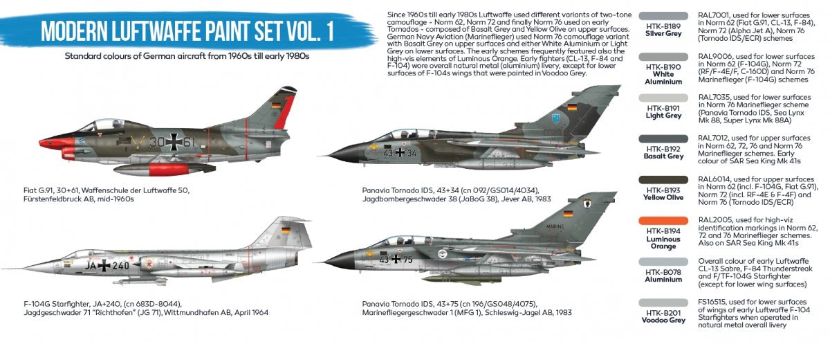 Hataka HTK-BS48 Ensemble de peinture moderne Luftwaffe vol. 1 (8x17ml) – image 3