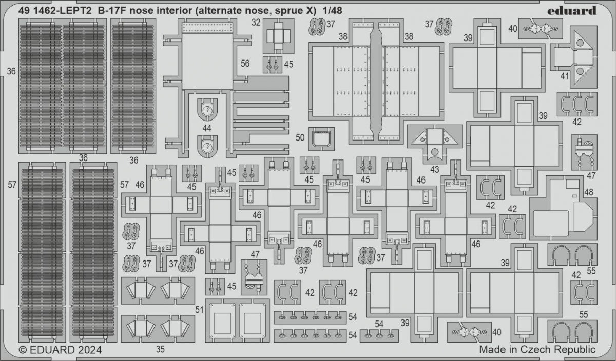 Eduard BIG49426 B-17F regular nose PART I EDUARD 1/48 – immagine 4