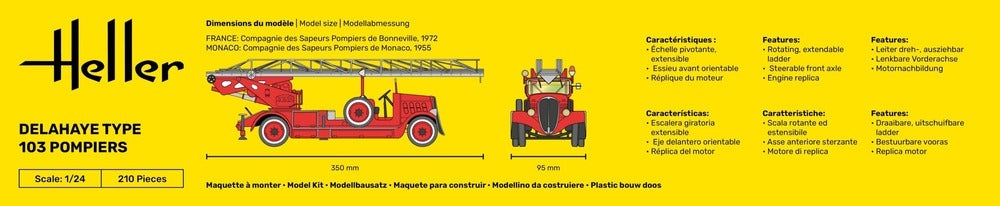 Heller 56780 Delahaye Type 103 Pompiers - Starter Kit 1/24 – Bild 4