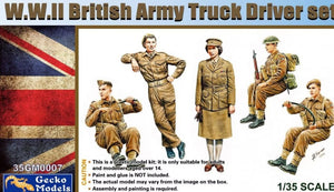 Gecko Models 35GM0007 Coffret de chauffeur de camion de l&amp;#39;armée britannique de la Seconde Guerre mondiale, échelle 1/35