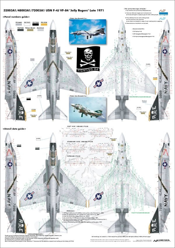 HobbyDecal AL72003V1 F-4J VF-84 Jolly Rogers Late 1971 1/72 – image 2