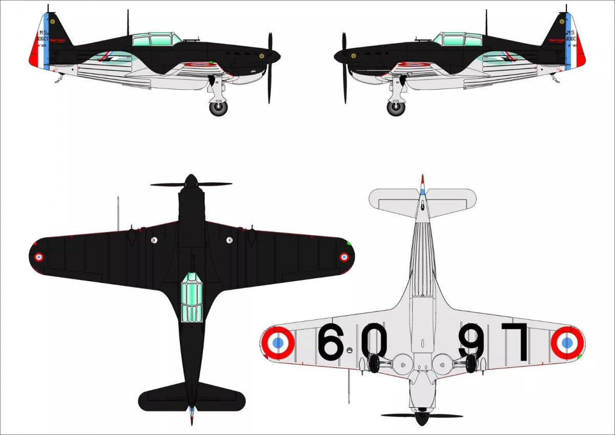 Dora Wings 48031 Morane-Saulnier MS.406C.1 - Bataille de France 1/48 – image 7