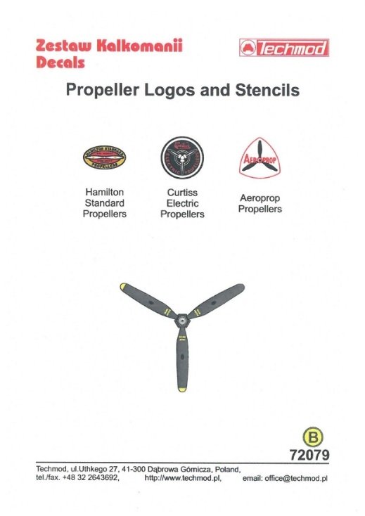 Techmod 72079 Propeller Stencils 1/72 – image 2