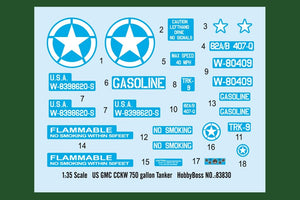 Hobby Boss 83830 US GMC CCKW 750 gallon Tanker 1/35 – immagine 4