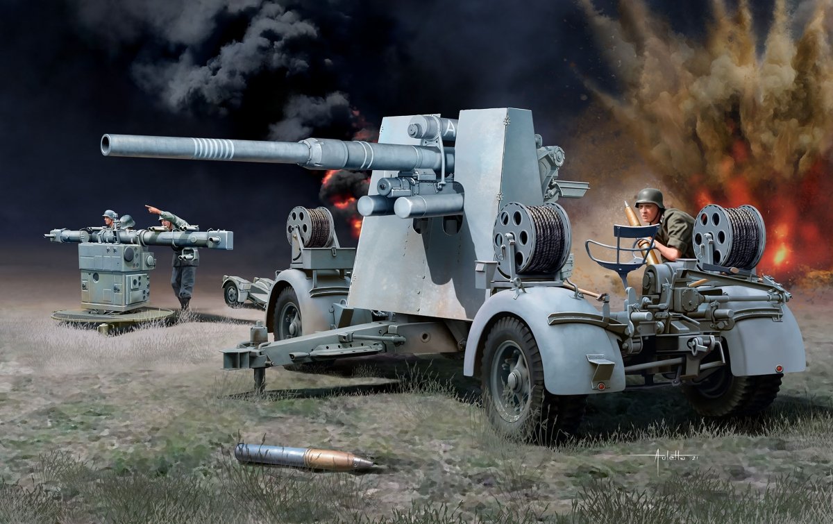 Revell 03325 8,8 cm Flak 37 + Sd.Anh.202 1/72 – immagine 2
