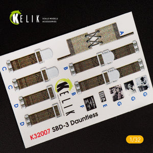 KELIK K32007 SBD-3 DAUNTLESS INTERIOR 3D DECALS FOR TRUMPETER KIT 1/32 – zdjęcie 4