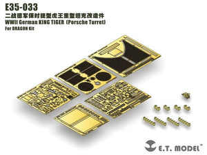 ET Model E35-033 WWII German KING TIGER (Tourelle Porsche) (Pour kit DRAGON) (1/35)