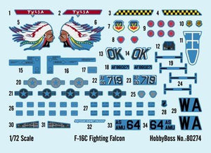 Hobby Boss 80274 F-16C Fighting Falcon 1/72 – immagine 3