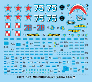 Trumpeter 01677 MIG-29UB Fulcrum Izdeliye 9.51 1/72 – immagine 5