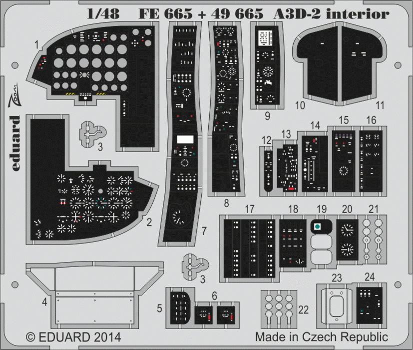 Intérieur Eduard FE665 A3D-2 SA TRUMPETER 1/48