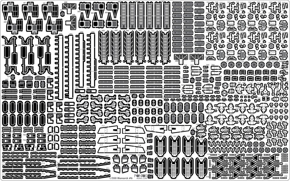 Pontos 35022F1 BISMARCK 1941 Detail Up Set 1/350 – immagine 22