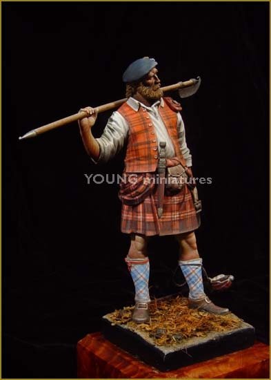 Young Miniatures YH9004 Highland Clansman 1746 90mm – immagine 3
