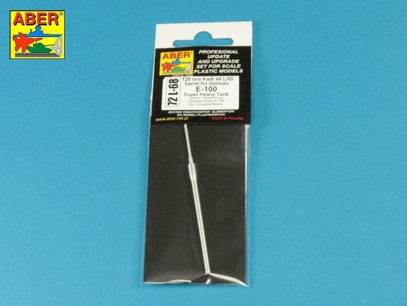 Aber 72L-68 128mm KwK 44 L/65 barrel for German E-100 Super Heavy Tank 1/72 – imagen 6